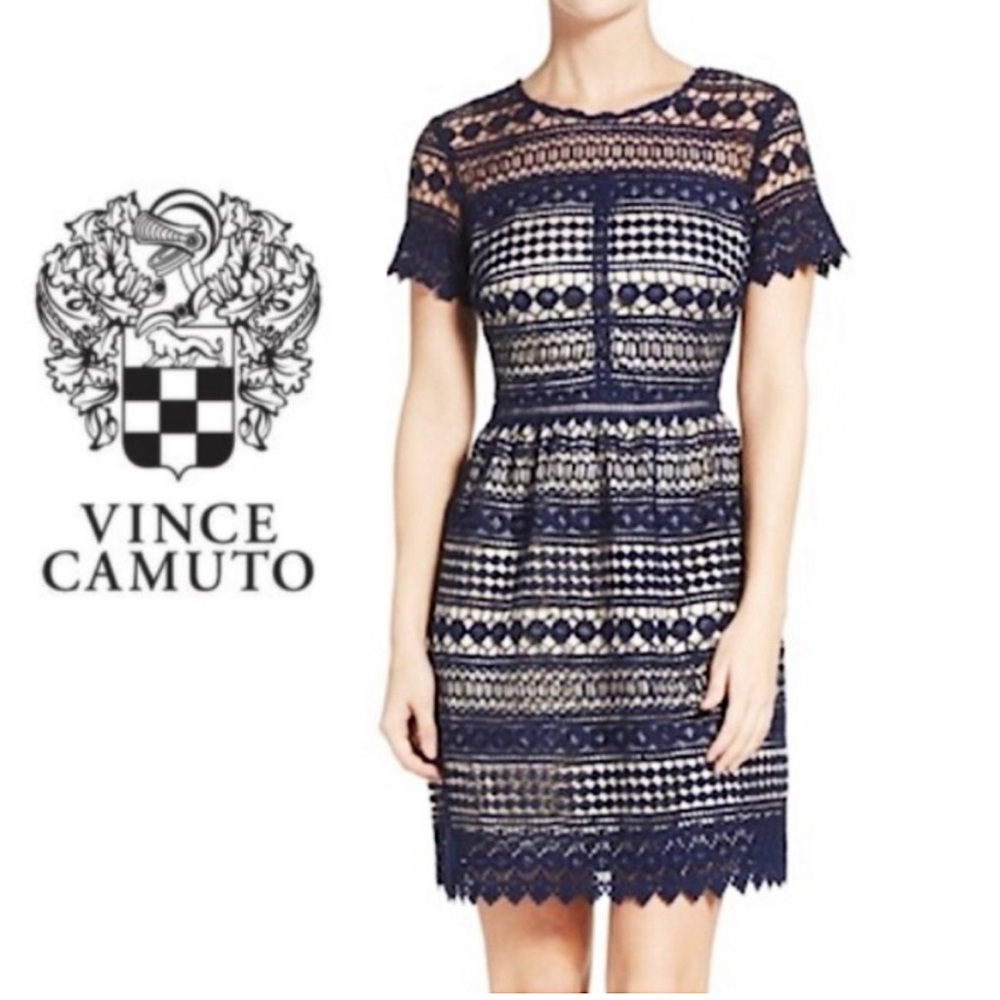 Vince Camuto Blue Lace Dress (6)